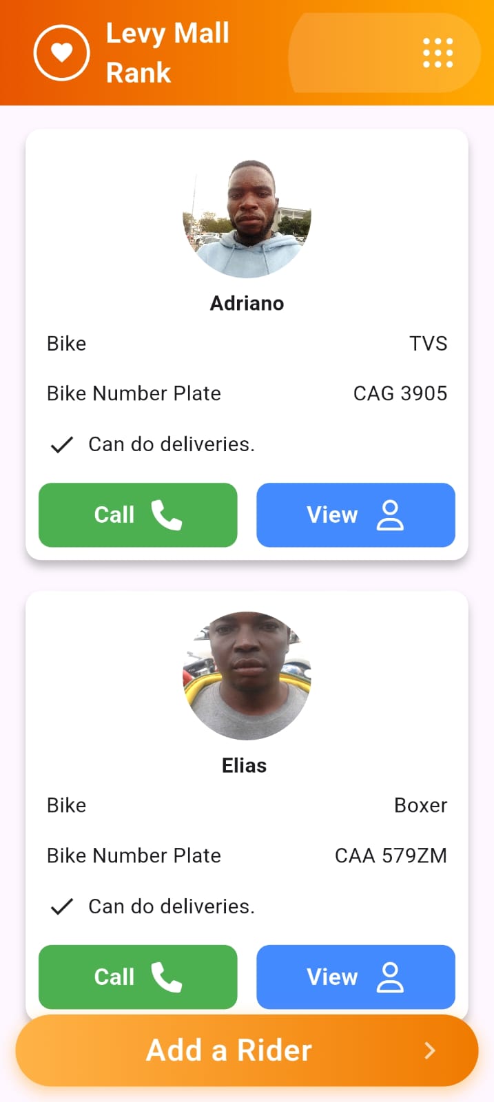 Wahonda app screen